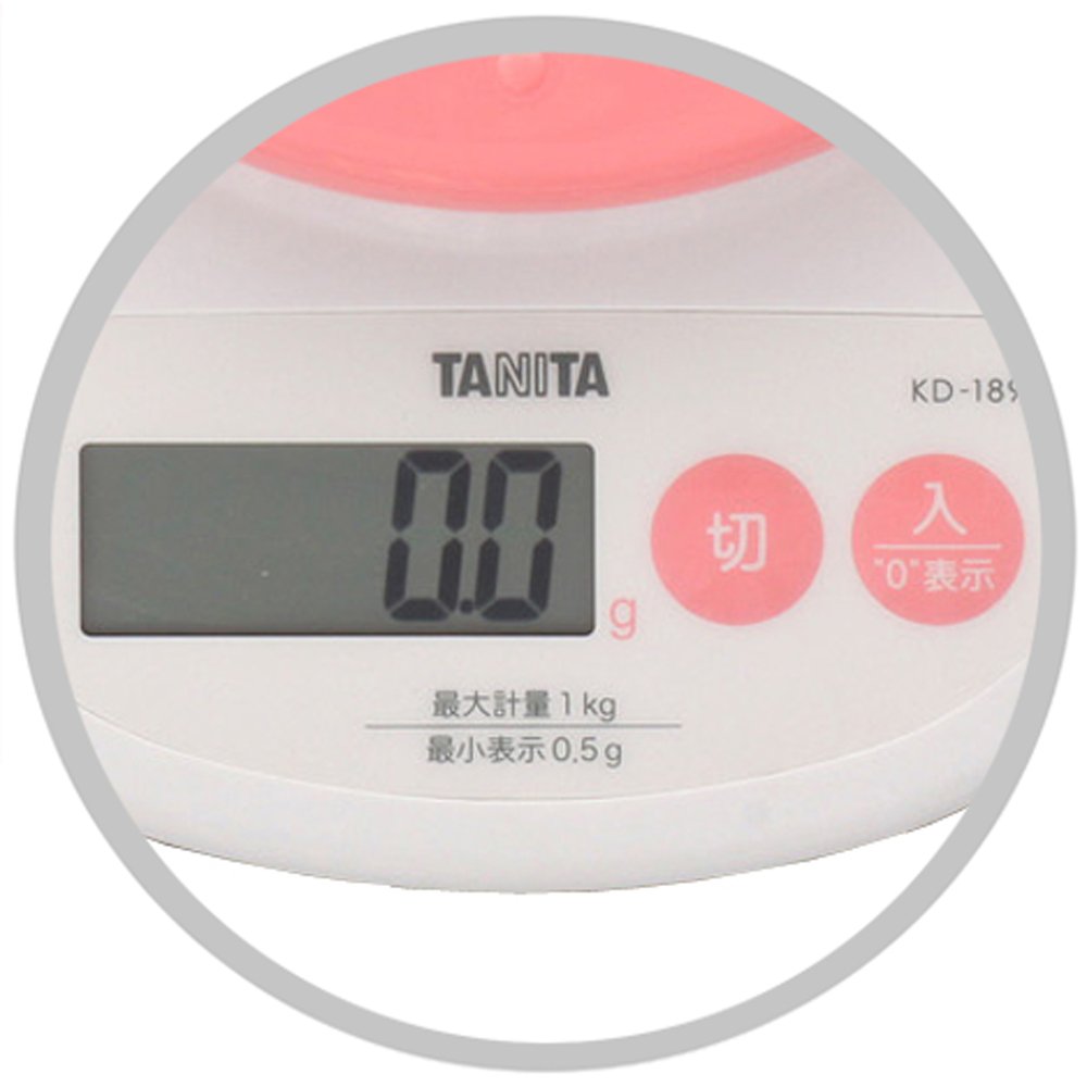 タニタ デジタルクッキングスケール 1kg(0.5g単位) フランボワーズピンク KD-189-PK Amazon｜タニタ デジタルクッキングスケール 1kg(0.5g単位
